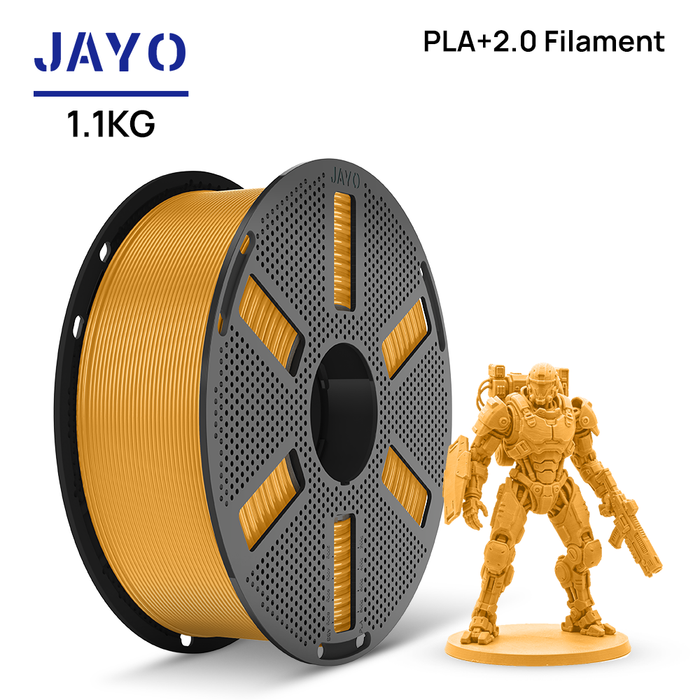 [Reusable Spool]JAYO 1.1KG PLA+ 2.0 3D Printer Filament 1.75mm High Strengt +/- 0.02mm
