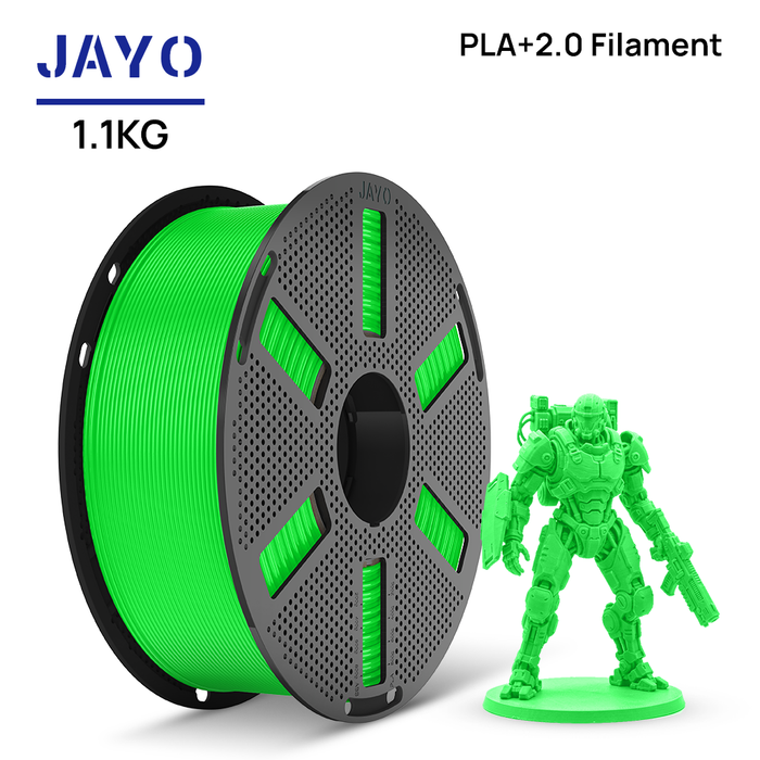 [Reusable Spool]JAYO 1.1KG PLA+ 2.0 3D Printer Filament 1.75mm High Strengt +/- 0.02mm