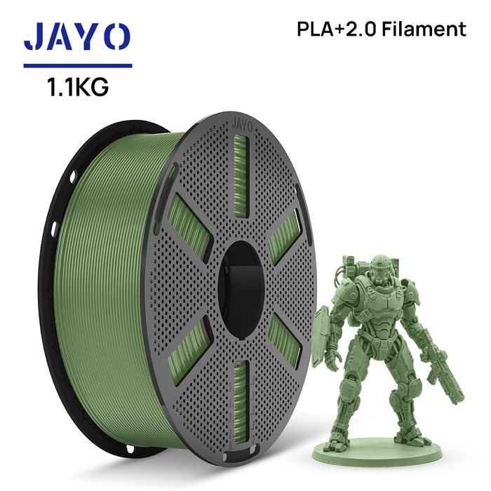 [Reusable Spool]JAYO 1.1KG PLA+ 2.0 3D Printer Filament 1.75mm High Strengt +/- 0.02mm