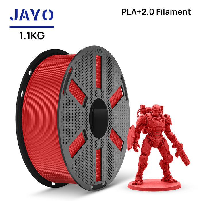 [Reusable Spool]JAYO 1.1KG PLA+ 2.0 3D Printer Filament 1.75mm High Strengt +/- 0.02mm