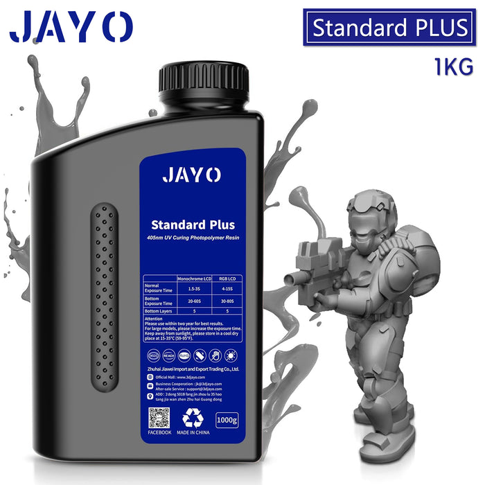 JAYO Standard PLUS Resin 1KG 3D Printing Photopolymer Resin