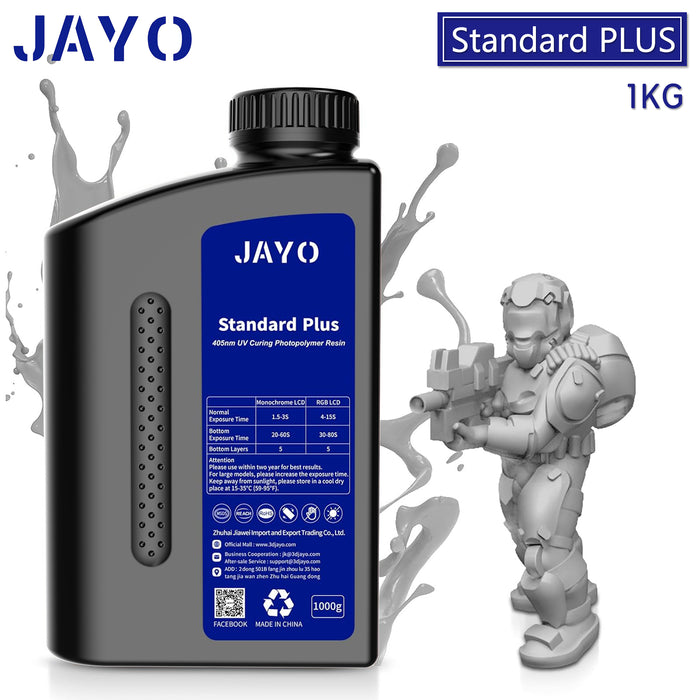 JAYO Standard PLUS Resin 1KG 3D Printing Photopolymer Resin