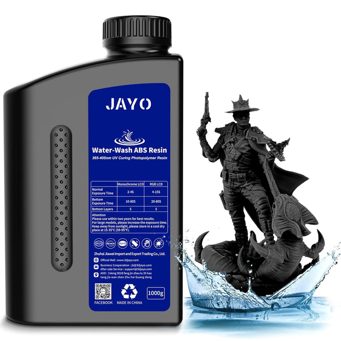 JAYO ABS-Like Water Washable  Resin 1KG 3D Printing Photopolymer Resin