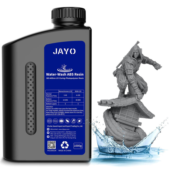JAYO ABS-Like Water Washable  Resin 1KG 3D Printing Photopolymer Resin