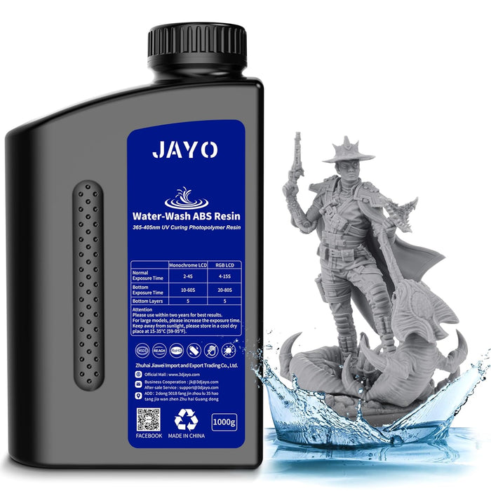 JAYO ABS-Like Water Washable  Resin 1KG 3D Printing Photopolymer Resin