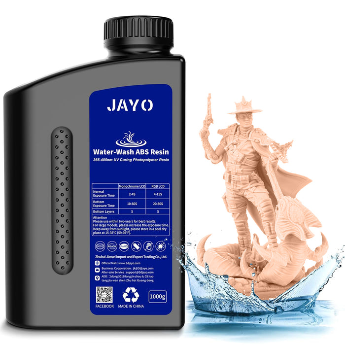 JAYO ABS-Like Water Washable  Resin 1KG 3D Printing Photopolymer Resin